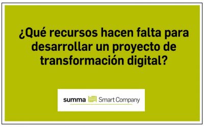 ¿Qué recursos hacen falta para desarrollar un proyecto de transformación digital?